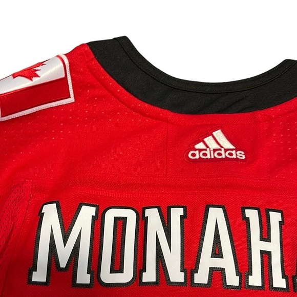 Calgary Flames Jersey Adidas Monahan size 52 with fight strap (NWT) - Picture 5 of 10